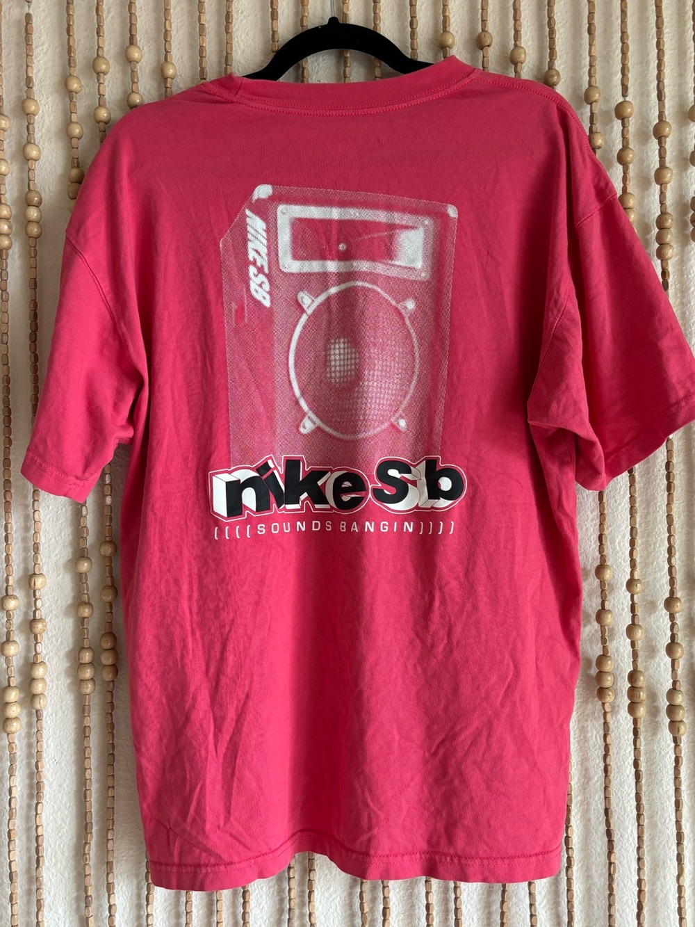 Nike SB Sounds Bangin Embroidered Short Sleeve Graphic Aster Pink Black Casual T